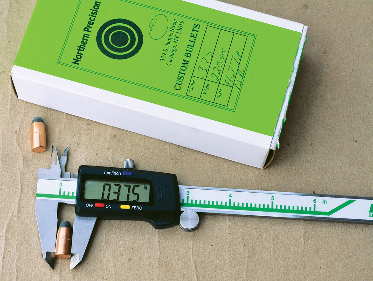 The 375 Winchester utilizes .375-inch jacketed bullets, while cast bullets were sized to .376 inch.